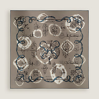HERMES Heaven Charbon / Flanelle Mサイズ ferronnerie-plein-soleil-scarf